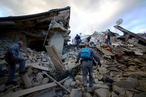 Rescuers searching for victims in the town of Amatrice Filippo MonteforteAgence France Presse Getty Images