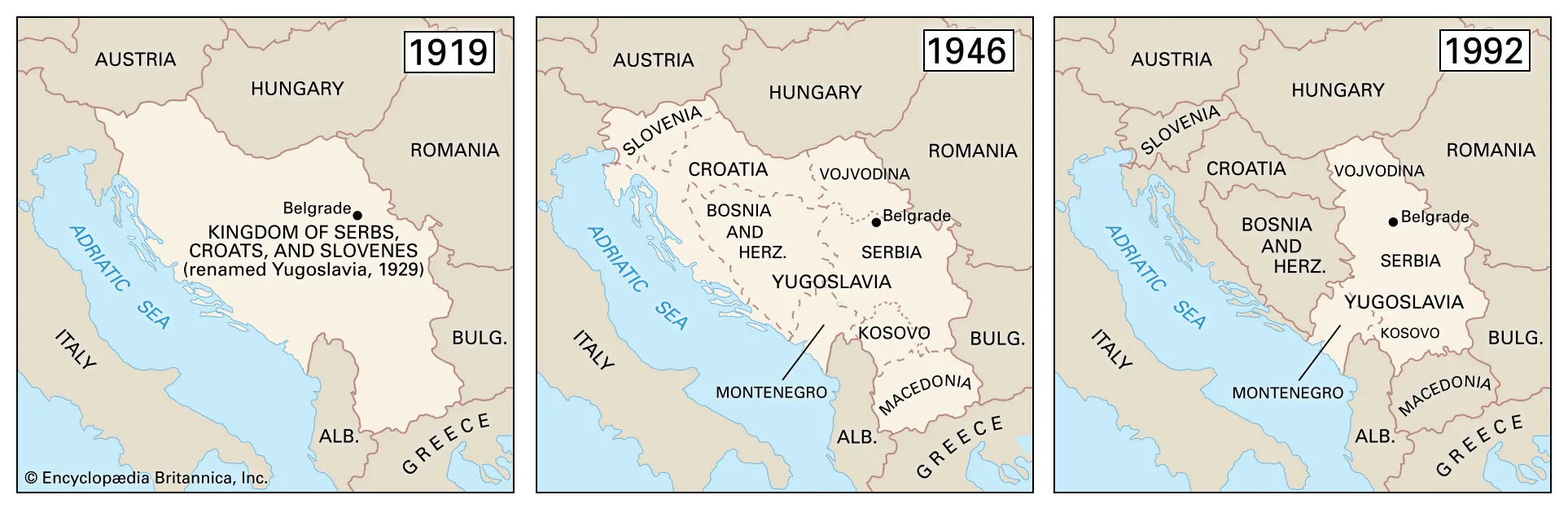 boundaries Yugoslavia 1992